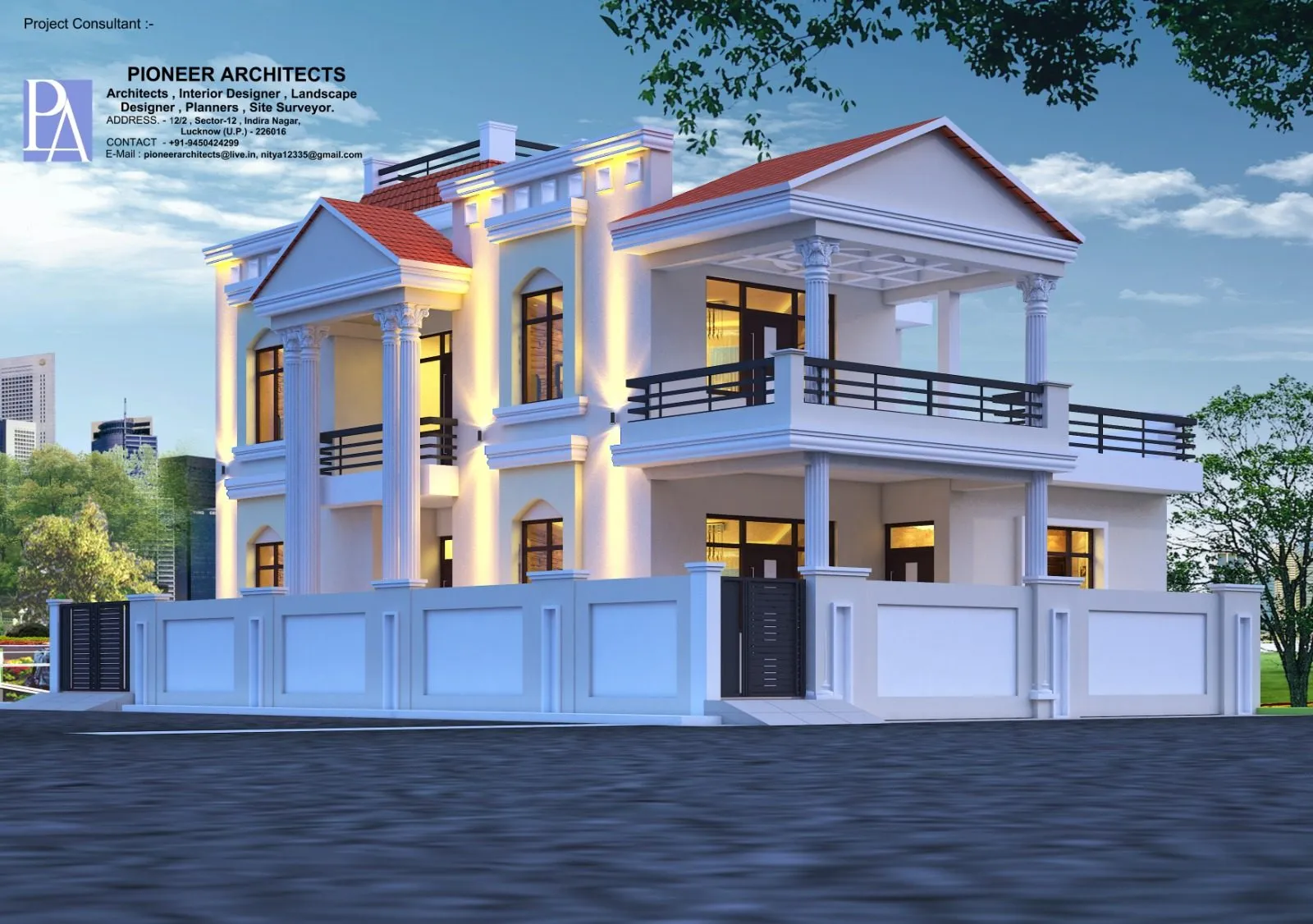 Pioneer Architects — residential 3D elevation