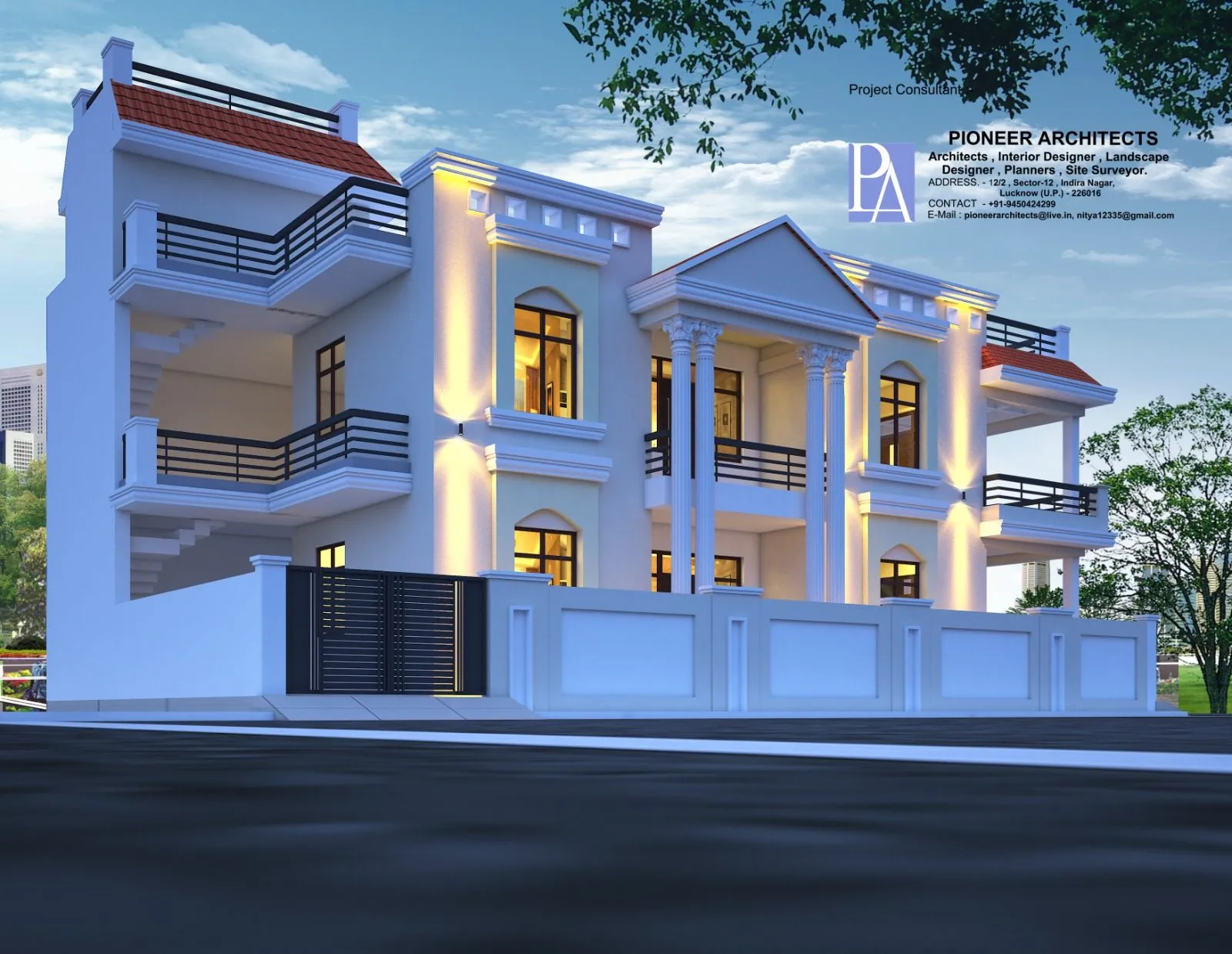 Pioneer Architects — residential 3D elevation