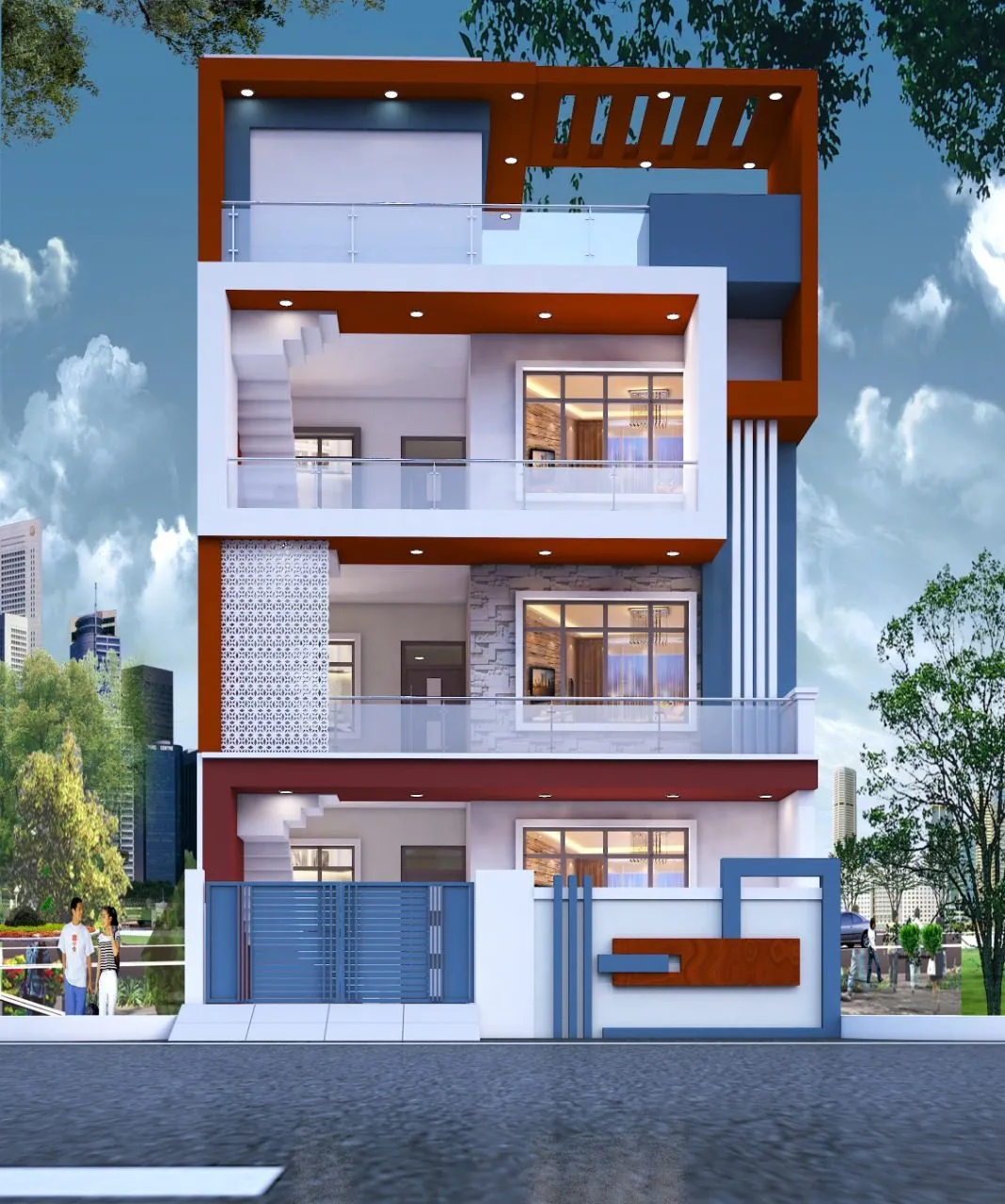 Pioneer Architects — residential 3D elevation