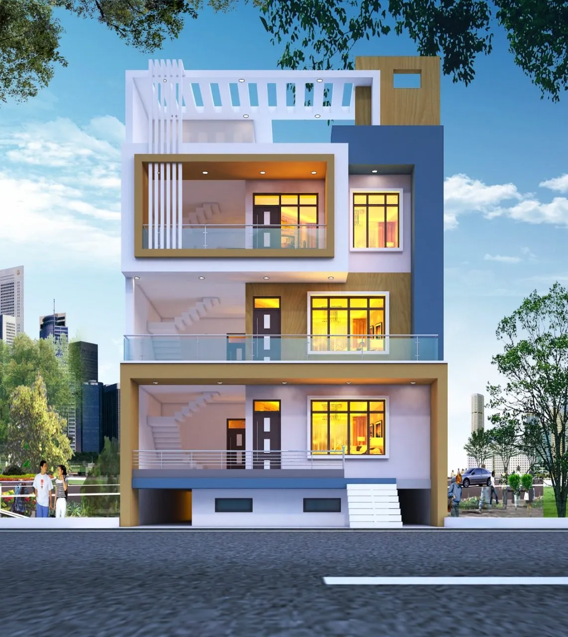 Pioneer Architects — residential 3D elevation