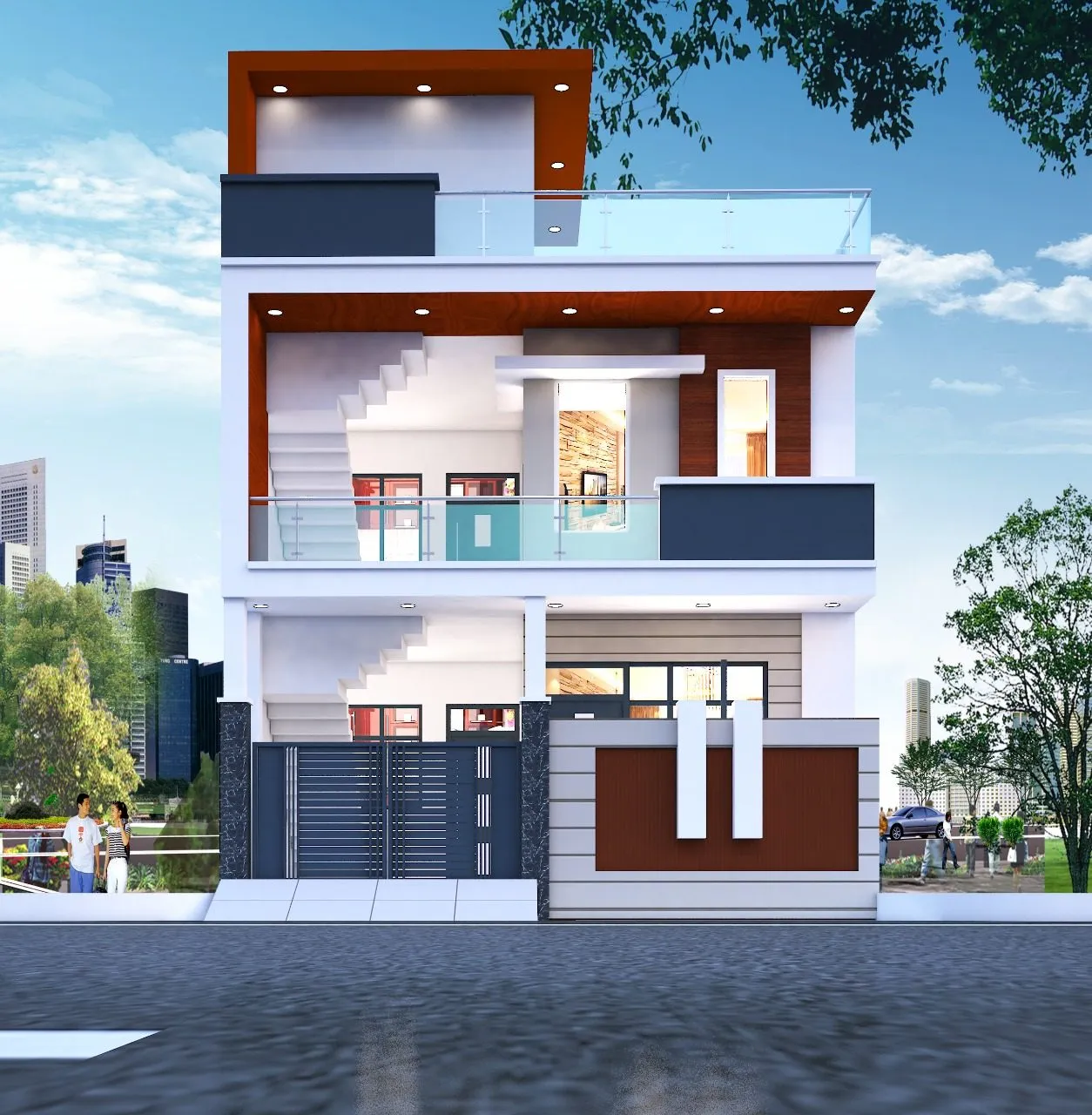 Pioneer Architects — residential 3D elevation