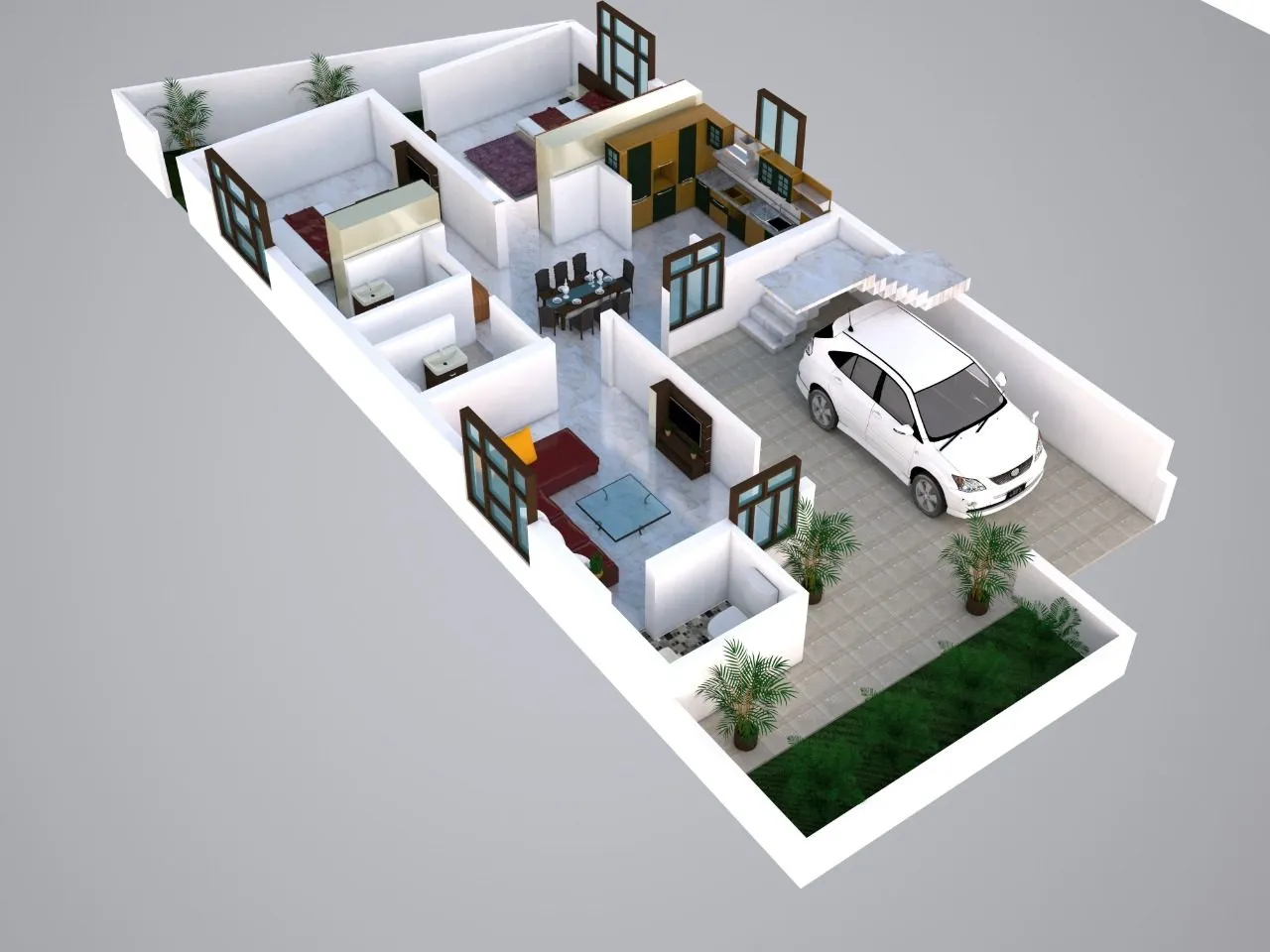 Pioneer Architects — plan 3D elevation