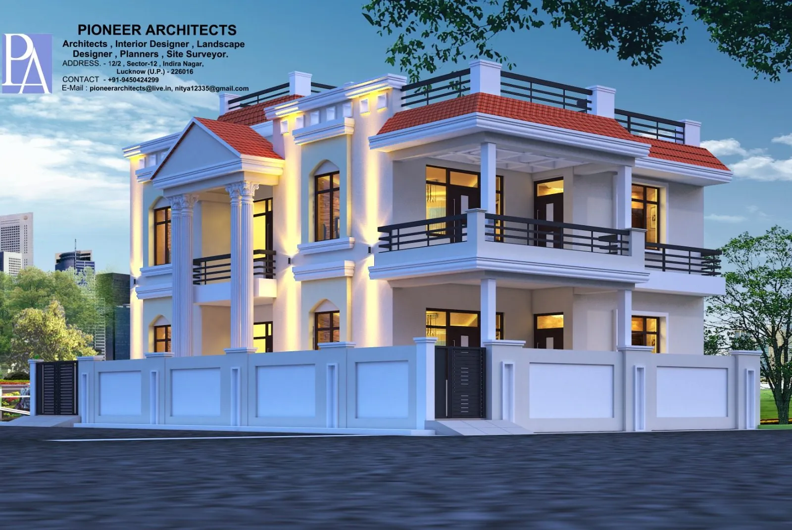Pioneer Architects — residential 3D elevation
