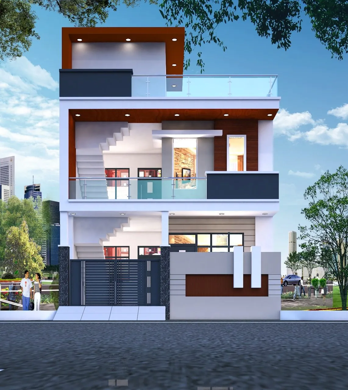 Pioneer Architects — residential 3D elevation