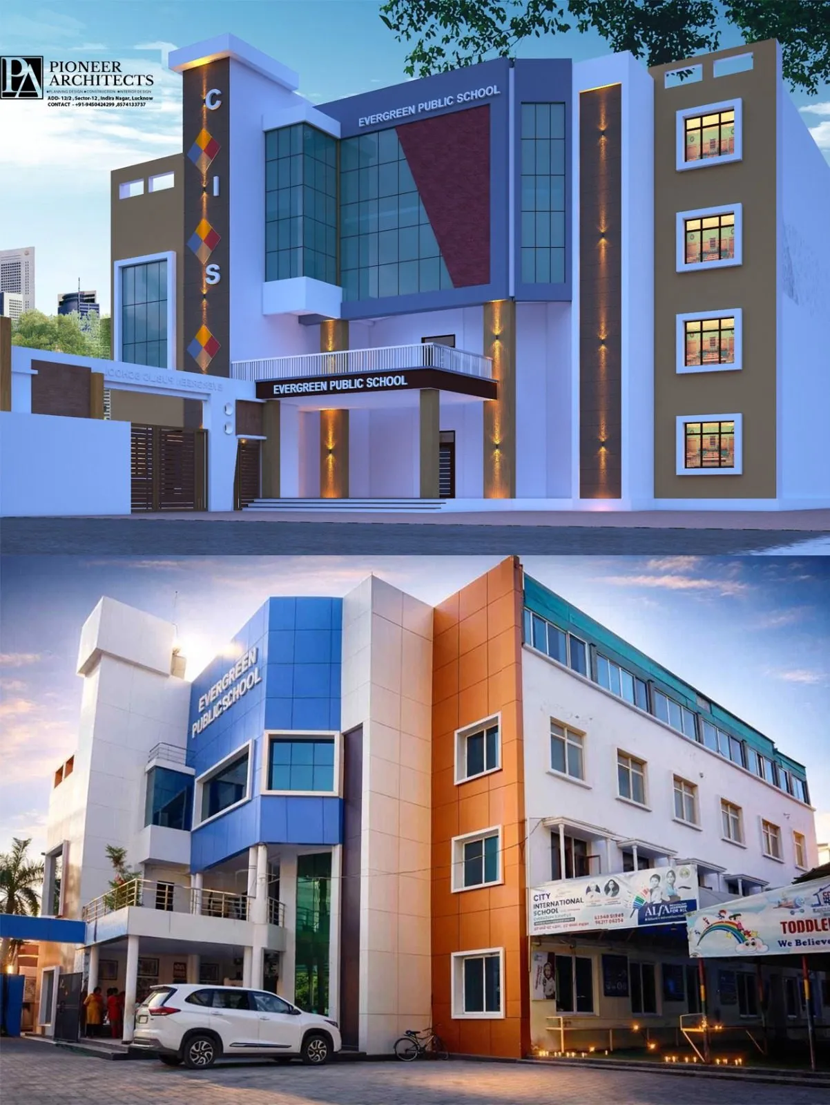 Pioneer Architects — design to built, institutional