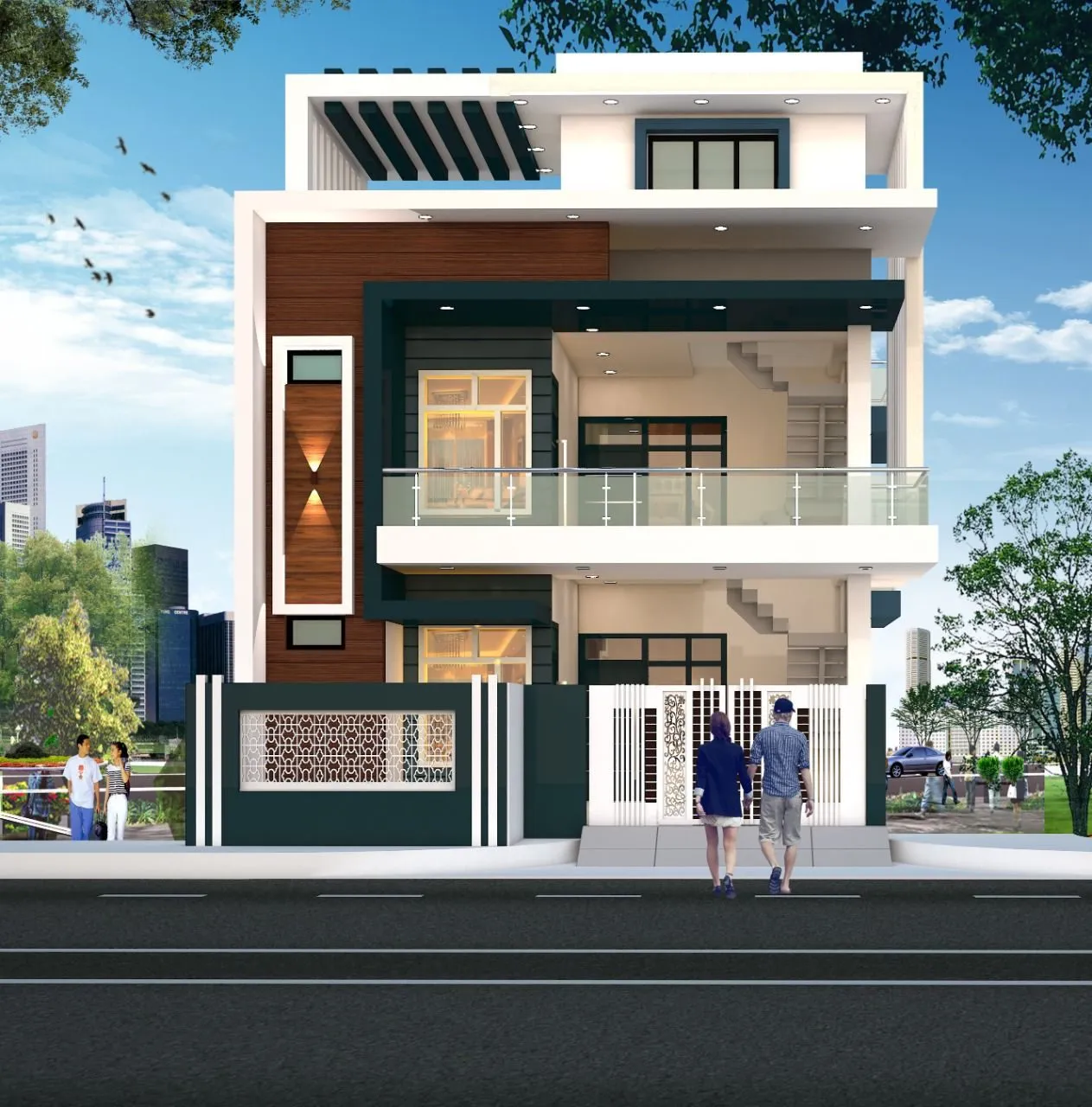 Pioneer Architects — residential 3D elevation