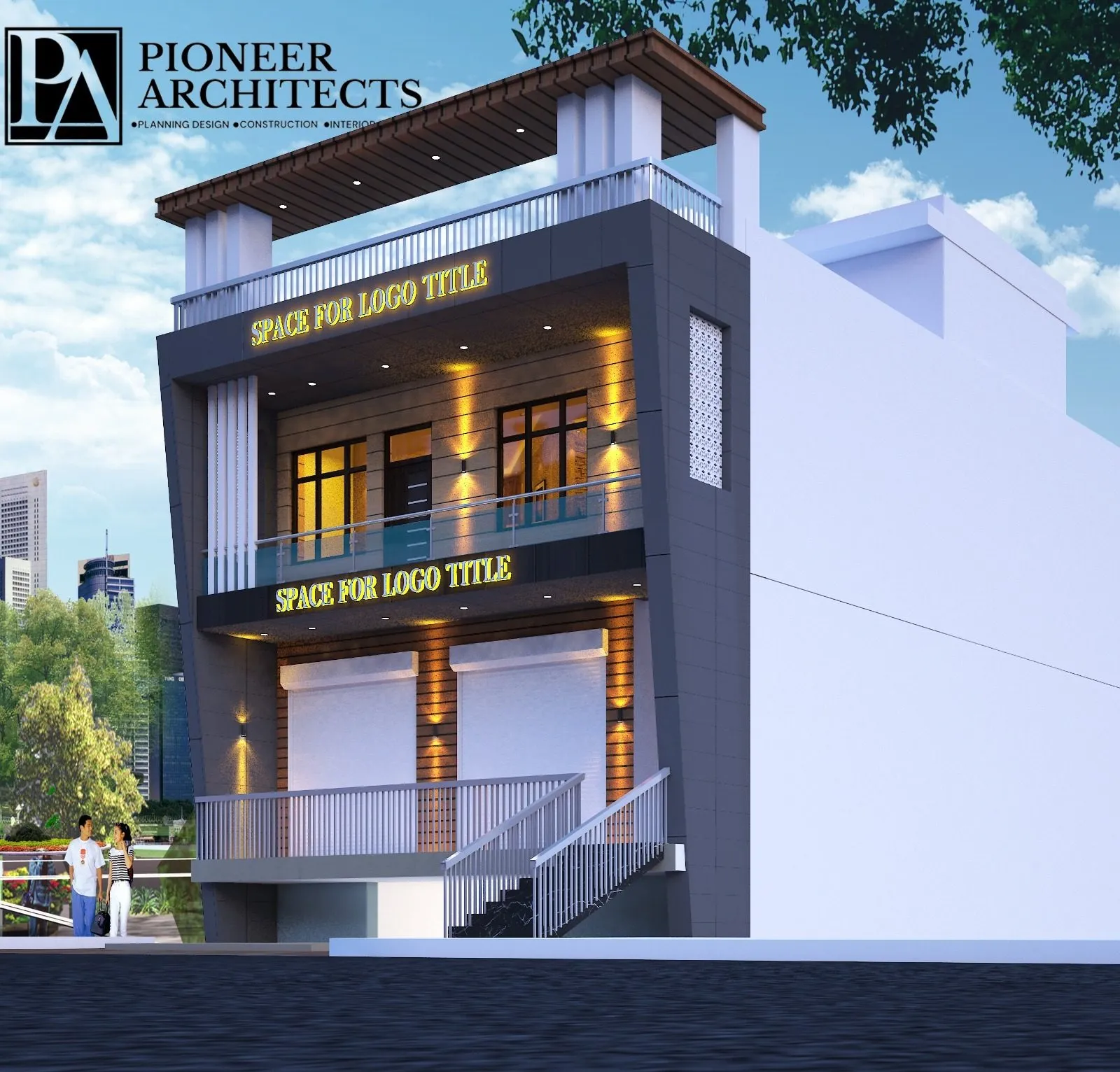 Pioneer Architects — commercial 3D elevation