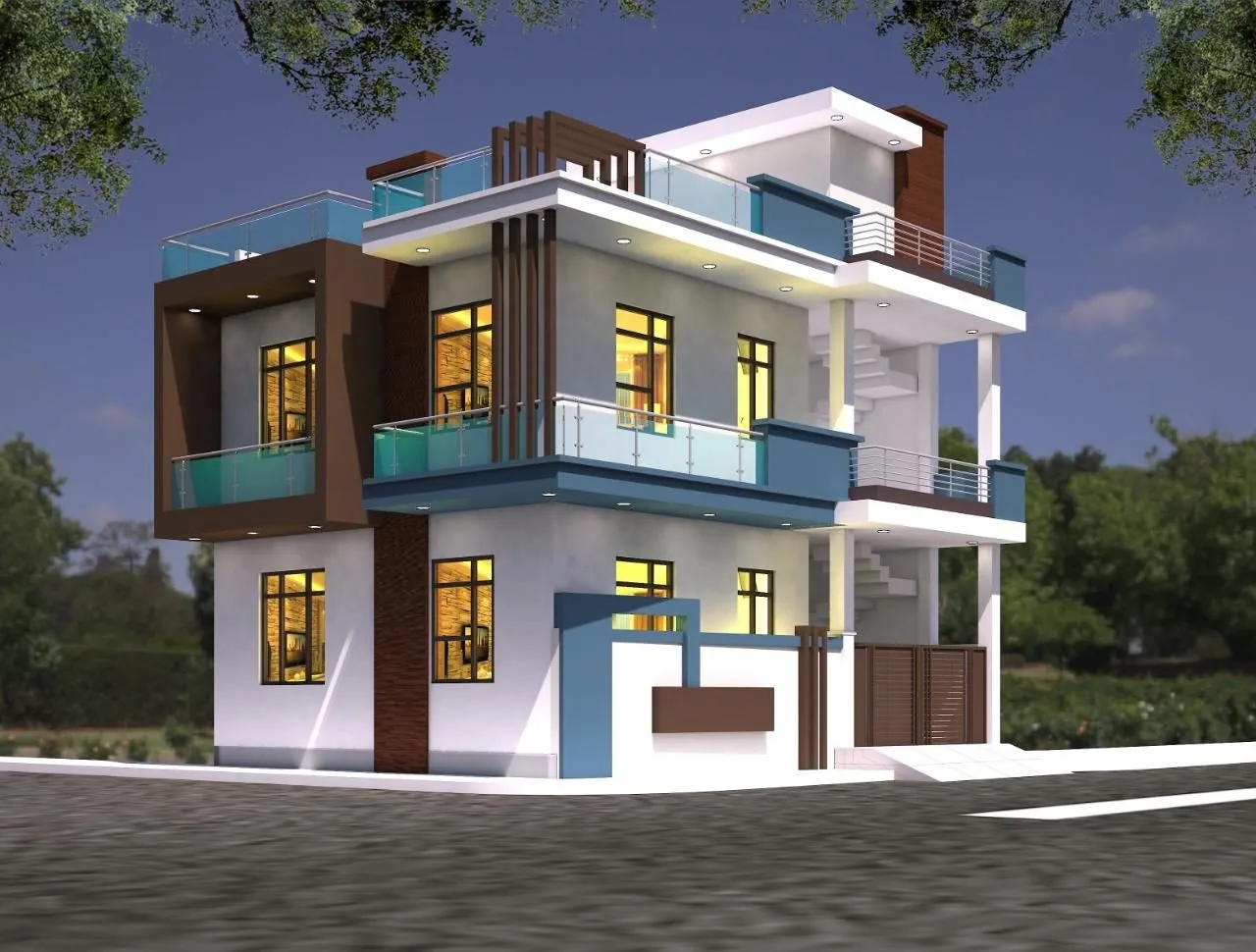 Pioneer Architects — residential 3D elevation